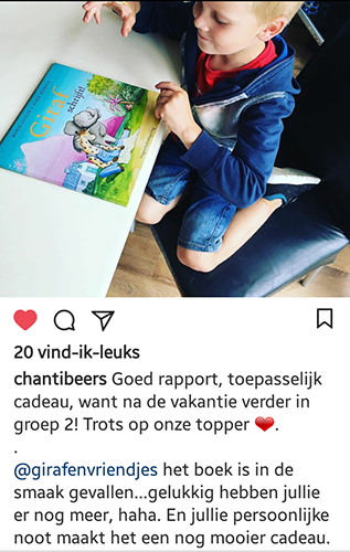 giraf schrijft! instagram goed rapport