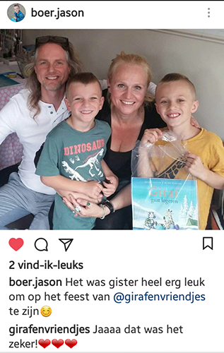 giraf fans, meet en greet kinderboekenschrijvers