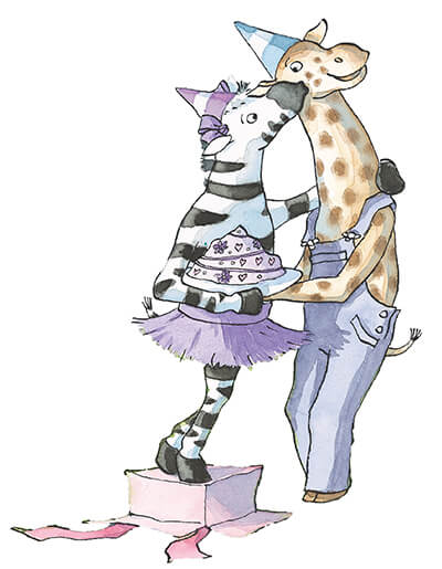 tiny-zebra-geeft-giraf-een-kus