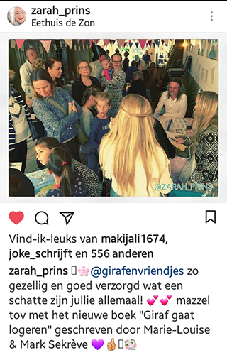 boekenfeest giraf gaat logeren insta