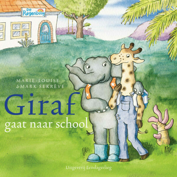 giraf gaat naar school, prentenboeken naar school gaan, prentenboek eerste schooldag, prentenboek start schooljaar, prentenboek terug naar school, boekje naar school, prentenboek giraf, prentenboek giraffe, giraf boekje, giraraffe boek, jungledieren, prentenboek lagere school